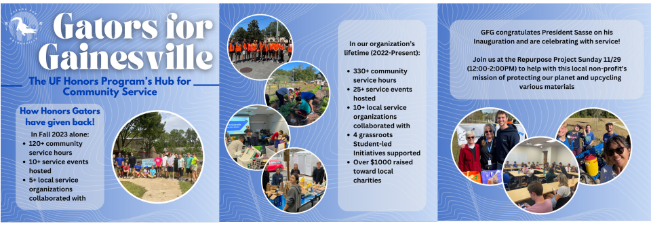 Overview of G4G service hours and projects